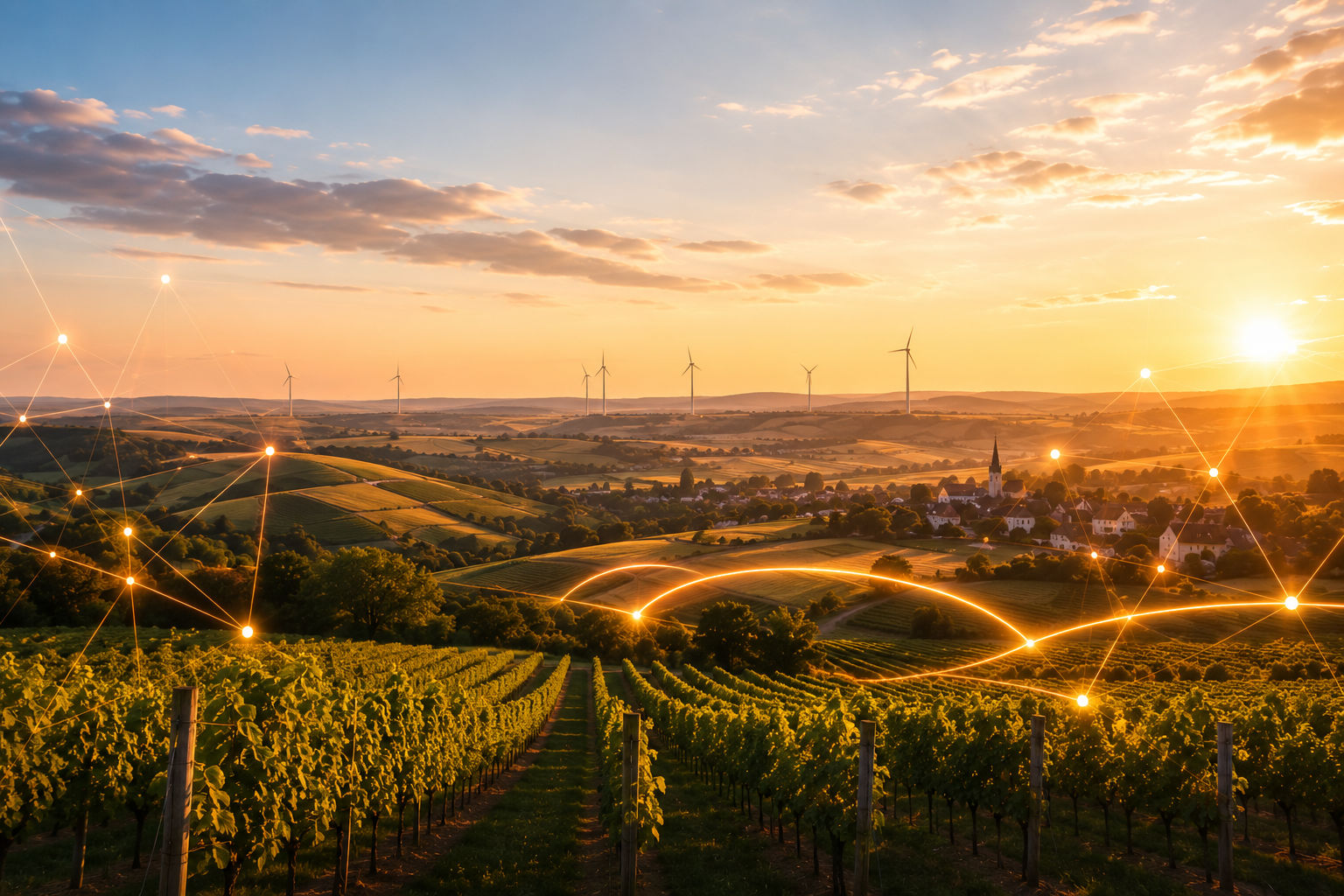 Weinviertel bei Sonnenuntergang – Platzhalterbild